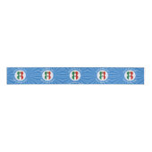 Mexican Angel Hanukkah Flag Personalized Grosgrain Lint (Voorkant)