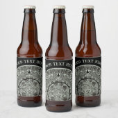 Mexican Aztec Sun Stone Mayan Calendar 1 Bier Etiket (Flessen)