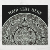 Mexican Aztec Sun Stone Mayan Calendar 1 Bier Etiket (Enkel label)