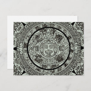 Mexican Aztec Sun Stone Mayan Calendar 1 Briefkaart