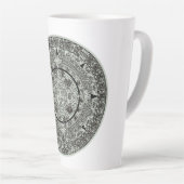 Mexican Aztec Sun Stone Mayan Calendar 1 Latte Mok (Rechterhoek)