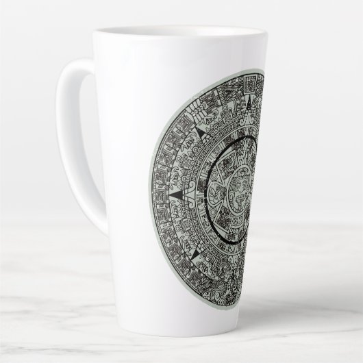 Mexican Aztec Sun Stone Mayan Calendar 1 Latte Mok (Linkerhoek)
