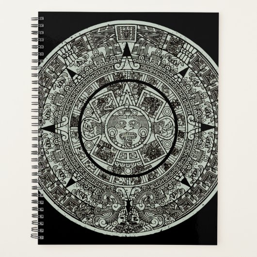 Mexican Aztec Sun Stone Mayan Calendar 1 Planner (Voorkant)