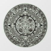 Mexican Aztec Sun Stone Mayan Calendar 1 Raamsticker (Vel)