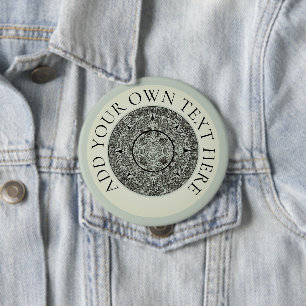 Mexican Aztec Sun Stone Mayan Calendar 1 Ronde Button 4,0 Cm