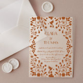 Mexican Beige Terracotta Wedding Invitation