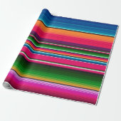 Mexican Blanket Fiesta Stripes Colorful Sarape Cadeaupapier (Uitgerold)