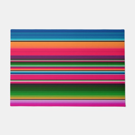 Mexican Blanket Fiesta Stripes Colorful Sarape Deurmat (Voorkant)