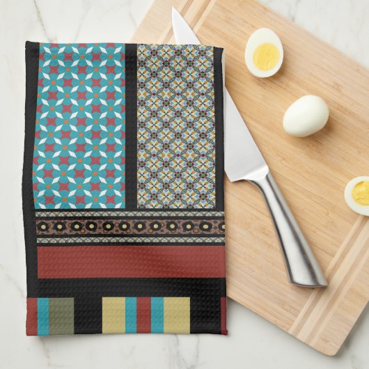 Mexican Block Stripe Pattern 1 Theedoek (Quarter Fold)