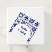 Mexican Blue Talavera Tegels Wedding Bedankjes Labels (In situ)