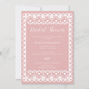 Mexican Blush Papel Picado Boho Vrijgezellenfeest Kaart