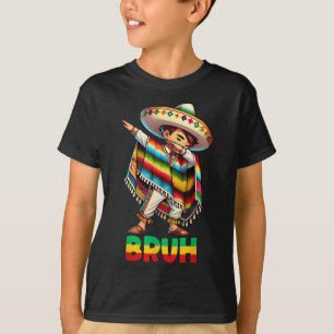 Mexican Boy Dabbing Poncho Sombrero Cinco De Mayo T-shirt