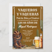 Mexican Cactus Desert Cowboy Spanish Birthday Kaart (Voorkant)