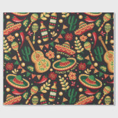 Mexican Cinco De Mayo Pattern  Cadeaupapier (Vlak)