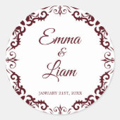 Mexican Clay Wedding Sticker – Papel Picado (Voorkant)