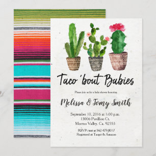 Mexican Couple baby shower uitnodiging