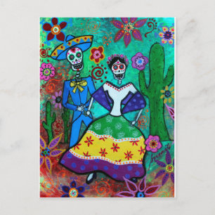 MEXICAN COUPLE DANCING BRIEFKAART