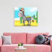 Mexican Donkey Canvas Afdruk (Insitu (Woonkamer))
