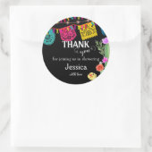 Mexican Fiesta baby shower dank u ronde Sticker (Tas)