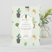 MEXICAN Fiesta BABY SHOWER Invitation Cactus Succu (Debout devant)