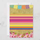 Mexican Fiesta Baby shower Party Invitation Kaart (Achterkant)