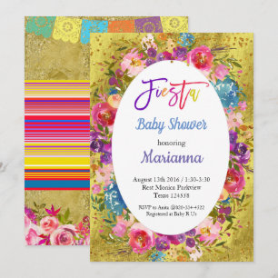 Mexican Fiesta Baby shower Party Invitation Kaart