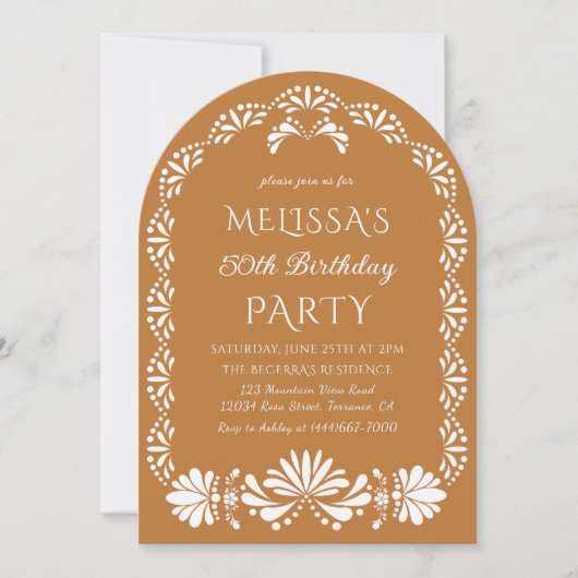 Mexican fiesta birthday party Invitation (Devant)