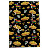 Mexican Fiesta & Día de Muertos Medium Cadeauzakje (Voorkant)