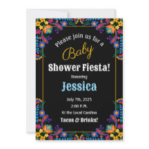 Mexican Fiesta Floral Baby shower Invitation
