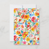 Mexican Fiesta Floral Theme Bedankkaart (Achterkant)