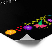 Mexican Fiesta Flower Elke aangepaste tekst Poster (Hoek)