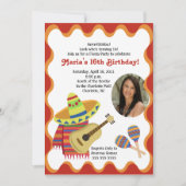 MEXICAN FIESTA FOTO BIRTHDAY INVITATIES KAART (Voorkant)