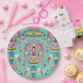 Mexican Fiesta Frida Papieren Bordje (Feest)