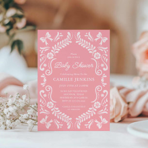 Mexican Fiesta Girl Baby shower Kaart