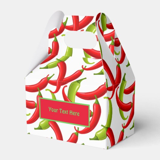 Mexican Fiesta Hot Chili Peppers Bedankdoosjes (Voorkant Zijde)