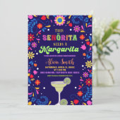 Mexican Fiesta Margaritas Bridal Shower Invitation (Debout devant)