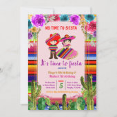 Mexican Fiesta Sibling Birthday Uitnodiging (Voorkant)
