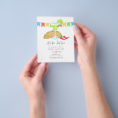 Mexican Fiesta Taco'bout Love Couples Shower Flyer (Hand)