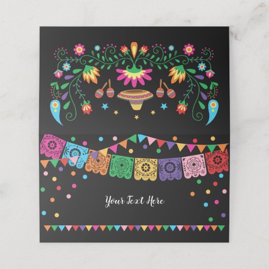 Mexican Fiesta Verjaardagsfeest Decor Confetti (Buitenkant ongevouwen)