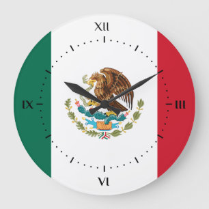 Mexican flag Clocks Grote Klok