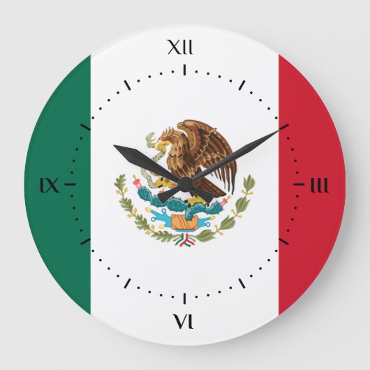 Mexican flag Clocks Grote Klok (Voorkant)
