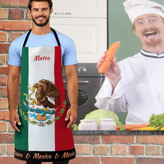 Mexican Flag schort, Mexico, Mexicaanse chef-koks Schort