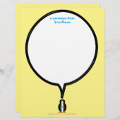 Mexican Flag Talking Ms. Penguin Briefpapier (Voorkant / Achterkant)