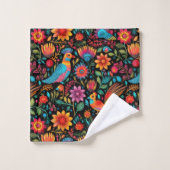 Mexican floral colorful bad handdoek (Wasdoekje)