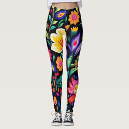 Mexican Floral Fiesta Leggings