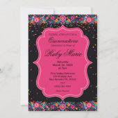 Mexican Floral Fiesta Quinceañera Invitation (Devant)