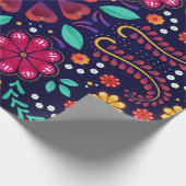 Mexican Floral Pattern Cadeaupapier (Hoek)