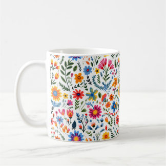 Mexican Floral Pattern Mug Koffiemok