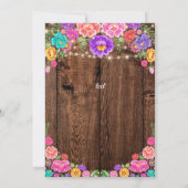 Mexican Floral String Lights Afstuderen Kaart (Achterkant)