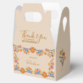 Mexican Floral Western Earth Tone Dank u Script Bedankdoosjes (Geopend)